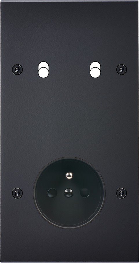 MODELEC - Façade Confidence Laiton Noir Mat Double Verticale B2 PC à Vis