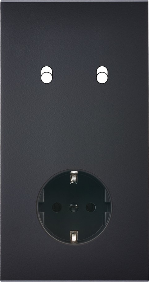 MODELEC - Façade Confidence Laiton Noir Mat Double Verticale B2 PCK Magnetique
