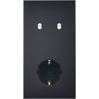 MODELEC - Façade Confidence Laiton Noir Mat Double Verticale B2 PCK Magnetique