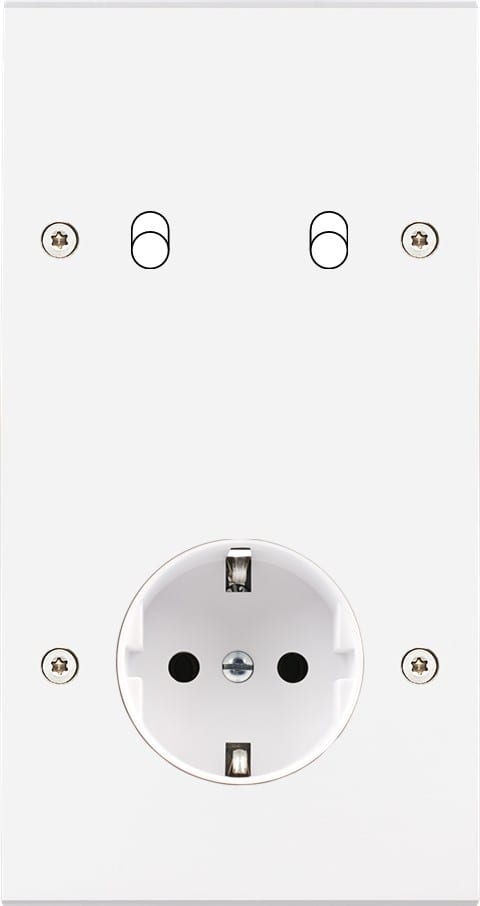MODELEC - Façade Confidence Laiton Blanc Double Verticale B2 PCK Vis