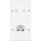 MODELEC - Façade Confidence Laiton Blanc Mat Double Verticale B2 PC à Vis
