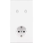 MODELEC - Façade Confidence Laiton Blanc Double Verticale B2 PCK Magnetique