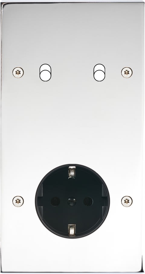 MODELEC - Façade Confidence Laiton Chrome Double Verticale B2 PCK Vis