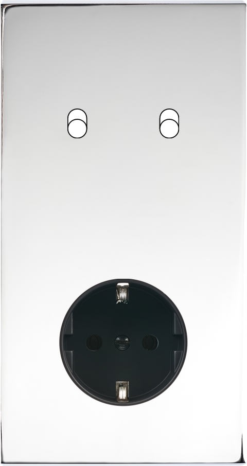 MODELEC - Façade Confidence Laiton Chrome Double Verticale B2 PCK Magnetique