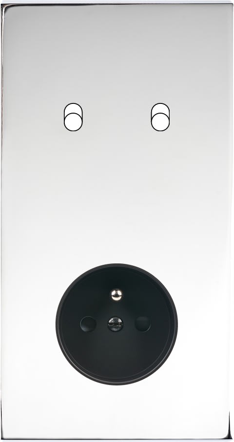 MODELEC - Façade Confidence Laiton Chrome Double Verticale B2 Pc