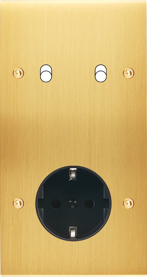 MODELEC - Façade Confidence Laiton Satine Double Verticale B2 PCK Vis