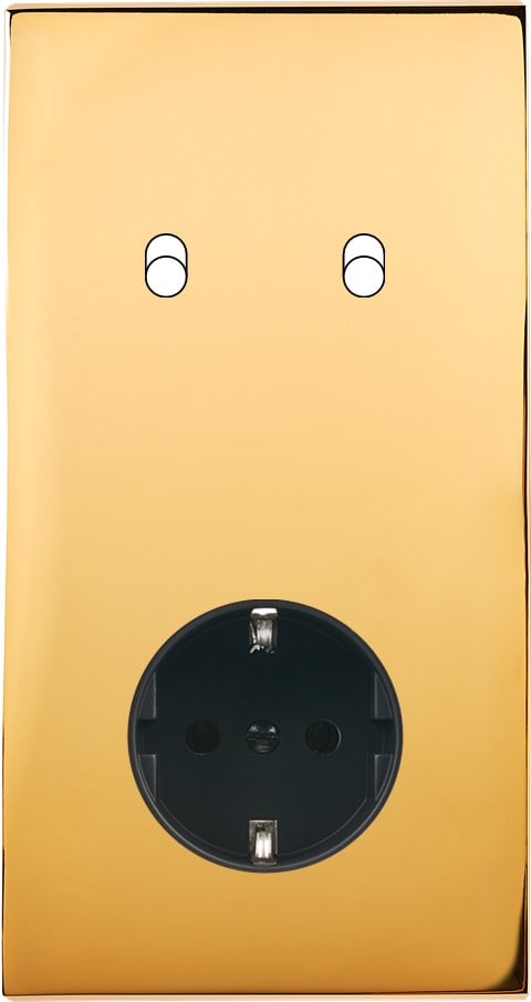 MODELEC - Façade Confidence Laiton Or Miroir Double Verticale B2 PCK Magnetique
