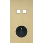 MODELEC - Façade Empreintes PLAN Laiton Satiné Double Verticale 2 boutons carrés PC M