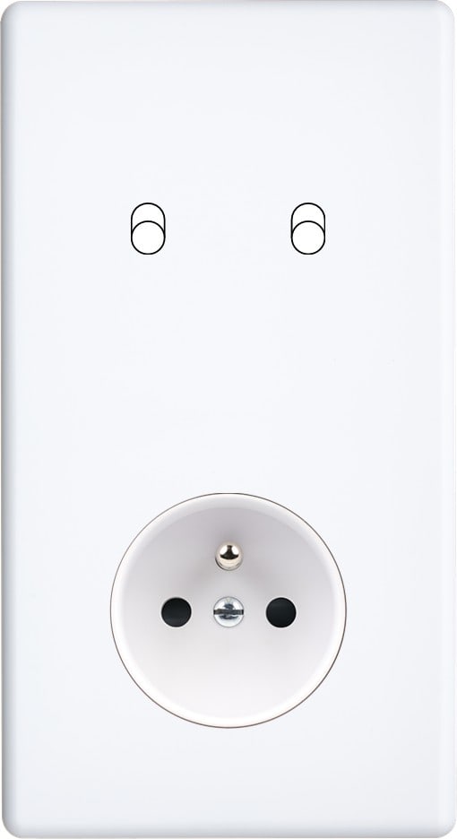 MODELEC - Façade Hitera Blanc Soft Double Verticale B2 Pc