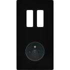 MODELEC - Façade "M" Noir Mat Double Verticale 2 Boutons magnétique