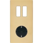 MODELEC - Façade "M" Laiton Verni Double Verticale 2 Boutons P magnétique