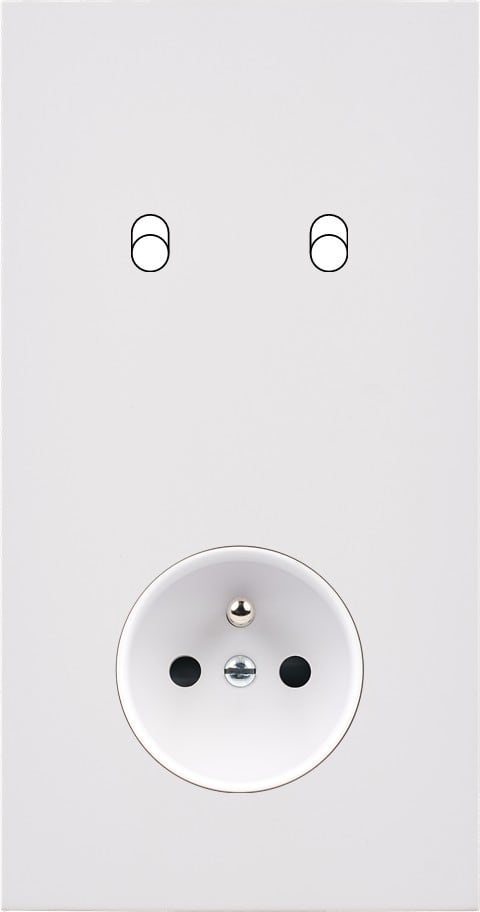 MODELEC - Façade Désir Blanc Mat Double Verticale B2 Pc