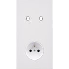 MODELEC - Façade Désir Blanc Mat Double Verticale B2 Pc
