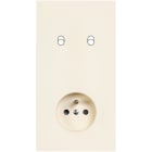MODELEC - Façade Désir Ivoire Mat Double Verticale B2 Pc