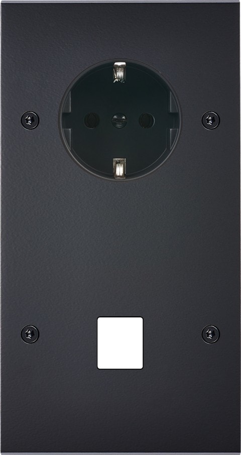 MODELEC - Façade Confidence Laiton Noir Mat Double Verticale PCK M1 Vis