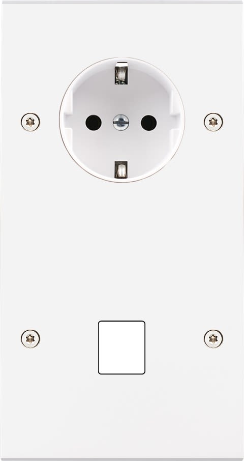 MODELEC - Façade Confidence Laiton Blanc Double Verticale PCK M1 Vis