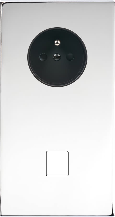 MODELEC - Façade Confidence Laiton Chrome Double Verticale PC M1