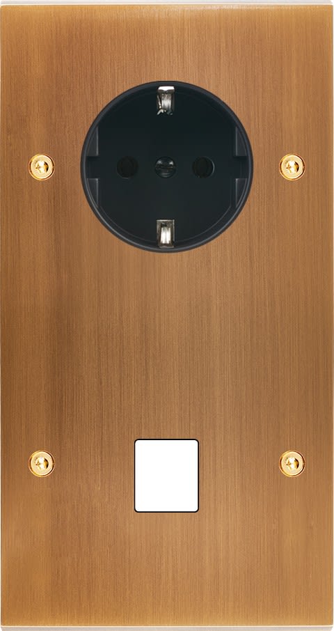 MODELEC - Façade Confidence Laiton Bronze Double Verticale PCK M1 V