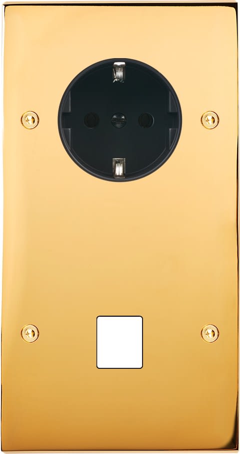 MODELEC - Façade Confidence Laiton Or Miroir Double Verticale PCK M1 à Vis