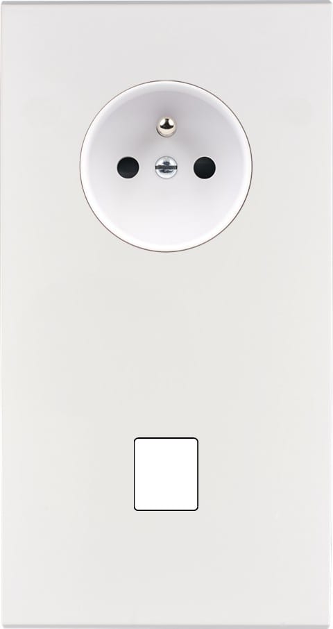 MODELEC - Façade Confidence Laiton Blanc Email Double Verticale PC M1