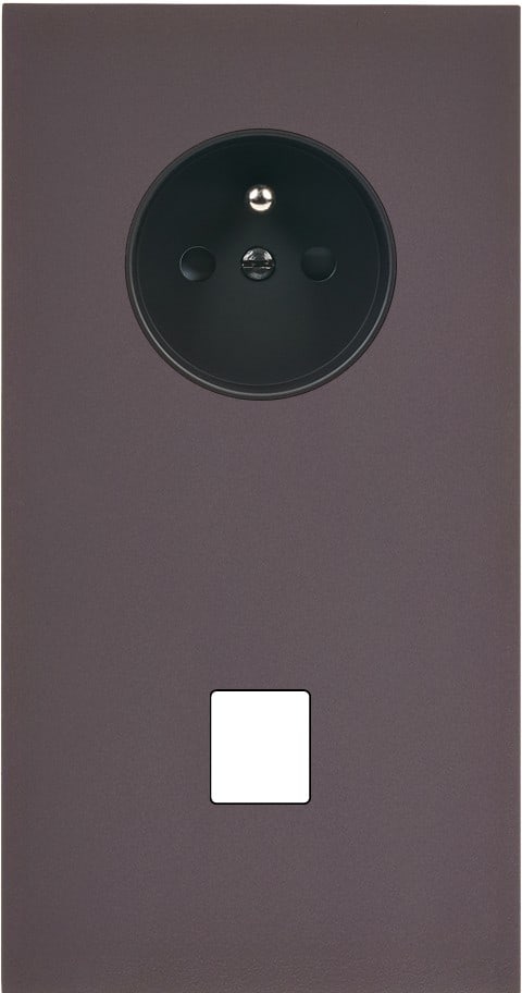 MODELEC - Façade Désir Anthracite Mat Double Verticale PC 1 Media