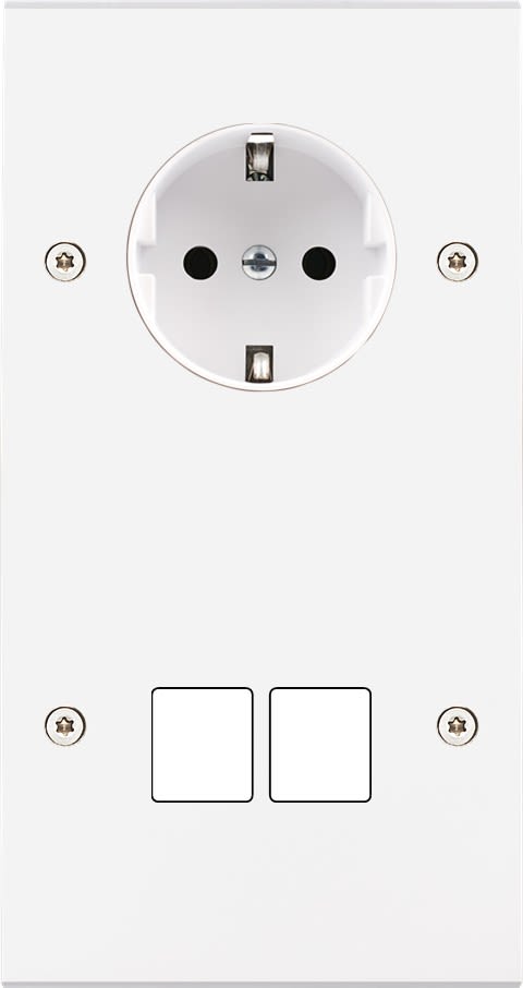 MODELEC - Façade Confidence Laiton Blanc Double Verticale PCK M2 Vis