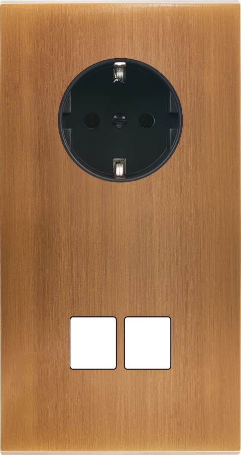 MODELEC - Façade Confidence Laiton Bronze Double Verticale PCK M2