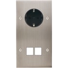 MODELEC - Façade Confidence Laiton Nickel Satine Double Verticale PCK M2 V