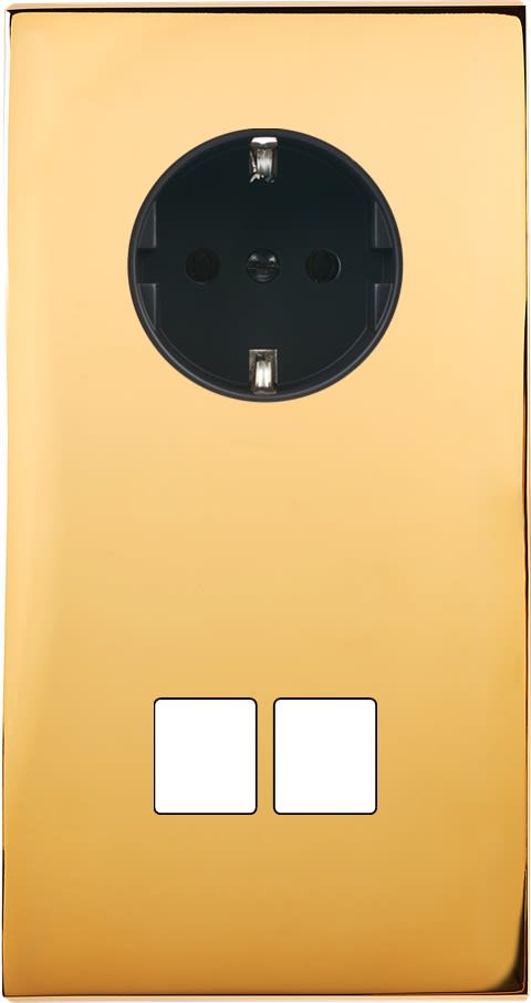 MODELEC - Façade Confidence Laiton Or Miroir Double Verticale PCK M2 Magnetique