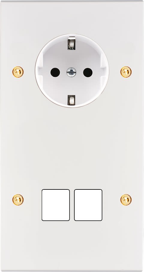 MODELEC - Façade Confidence Laiton Blanc Email Double Verticale PCK M2 V