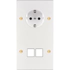 MODELEC - Façade Confidence Laiton Blanc Email Double Verticale PCK M2 V