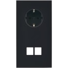 MODELEC - Façade Désir Noir Mat Double Verticale PCK M2