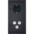 MODELEC - Façade Confidence Laiton Noir Mat Double Verticale PCK C3 Vis