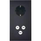 MODELEC - Façade Confidence Laiton Noir Mat Double Verticale PCK C3 Magnetique