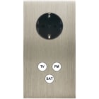 MODELEC - Façade Confidence Laiton Acier Double Verticale PCK C3 Magnetique