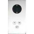MODELEC - Façade Confidence Laiton Chrome Double Verticale PCK C3 Magnetique