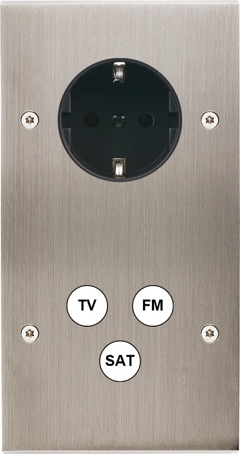 MODELEC - Façade Confidence Laiton Nickel Satine Double Verticale PCK C3 V