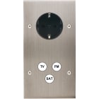 MODELEC - Façade Confidence Laiton Nickel Satine Double Verticale PCK C3 V