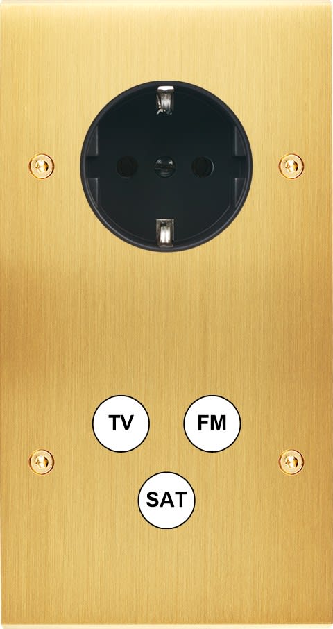 MODELEC - Façade Confidence Laiton Satine Double Verticale PCK C3 Vis