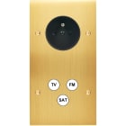 MODELEC - Façade Confidence Laiton Satine Double Verticale PC C3 à Vis