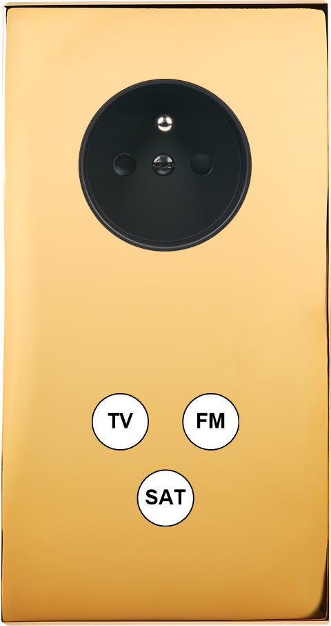MODELEC - Façade Confidence Laiton Or Miroir Double Verticale PC C3