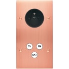 MODELEC - Façade Confidence Laiton Cuivre Satine Double Verticale PC C3 à Vis