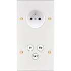 MODELEC - Façade Confidence Laiton Blanc Email Double Verticale PC C3 à Vis