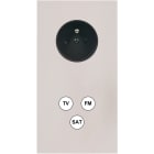 MODELEC - Façade Désir Gris Perle Mat Double Verticale PC Tv-Fm-Sat