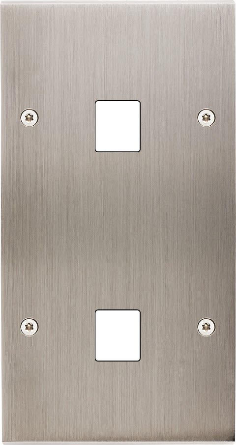 MODELEC - Façade Confidence Laiton Nickel Satine Double Verticale M1 M1 à Vis