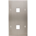 MODELEC - Façade Confidence Laiton Nickel Satine Double Verticale M1 M1 à Vis