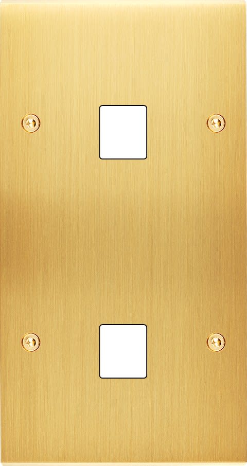 MODELEC - Façade Confidence Laiton Satine Double Verticale M1 M1 à Vis