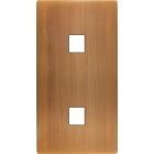 MODELEC - Façade "M" Laiton Vieux Bronze Double Verticale 1 Media 1 Media magnétique