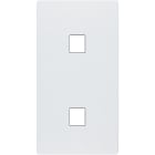 MODELEC - Façade "M" Blanc Mat Double Verticale 1 Media magnétique