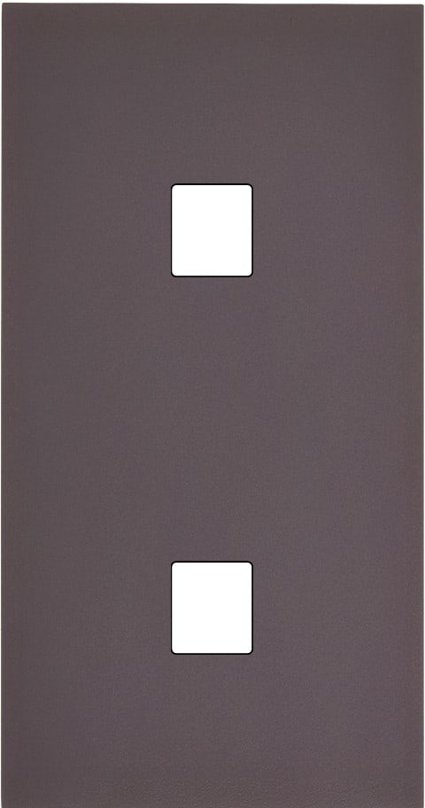 MODELEC - Façade Désir Anthracite Mat Double Verticale 1 Media 1 Media